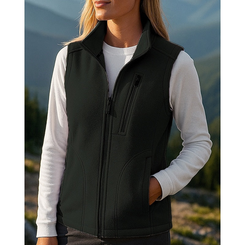 Gillian | Women's Cozy Zip Up Vest – Soft Warm Winter Vest view 5
