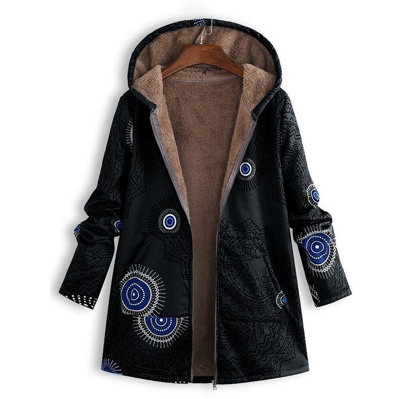 Bonnie | Women's Puffer Jacket – Hooded Floral Winter, Plus Size view 7