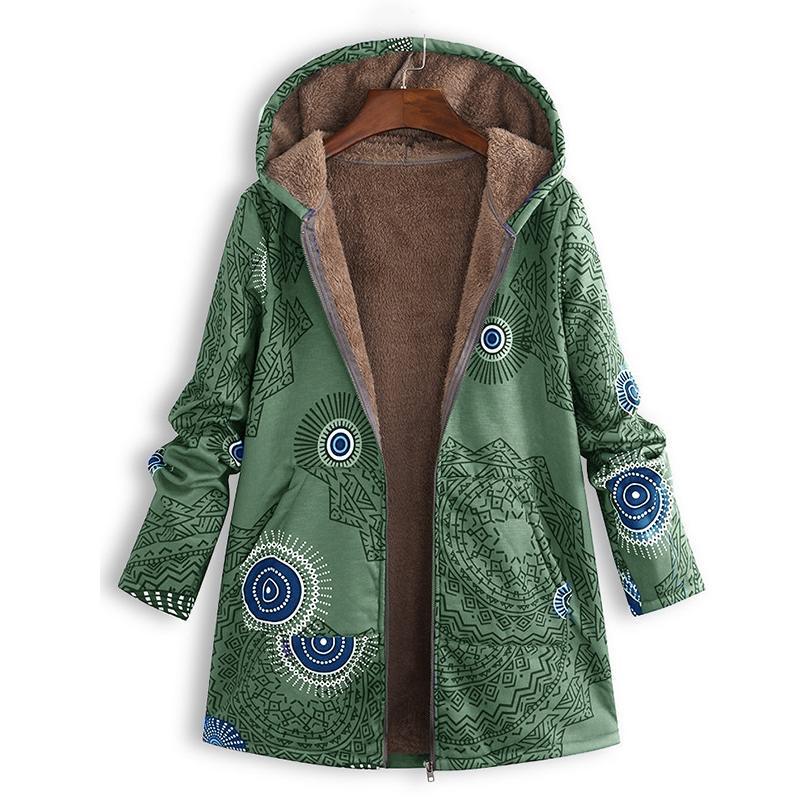 Bonnie | Women's Puffer Jacket – Hooded Floral Winter, Plus Size view 8