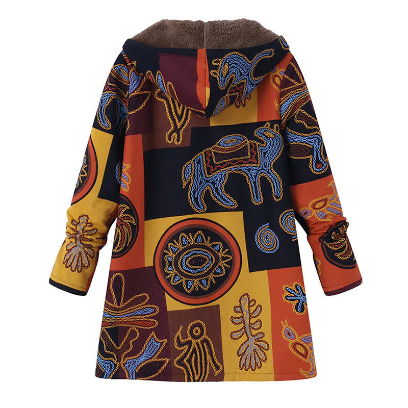 Bonnie | Women's Puffer Jacket – Hooded Floral Winter, Plus Size view 10