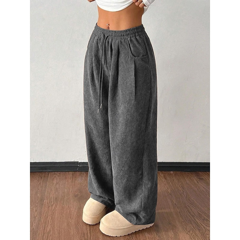 Georgina | Women's Wide Leg Pants – High Waisted Relaxed Palazzo Pants view 3