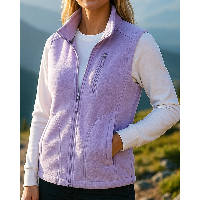 Gillian | Women's Cozy Zip Up Vest – Soft Warm Winter Vest