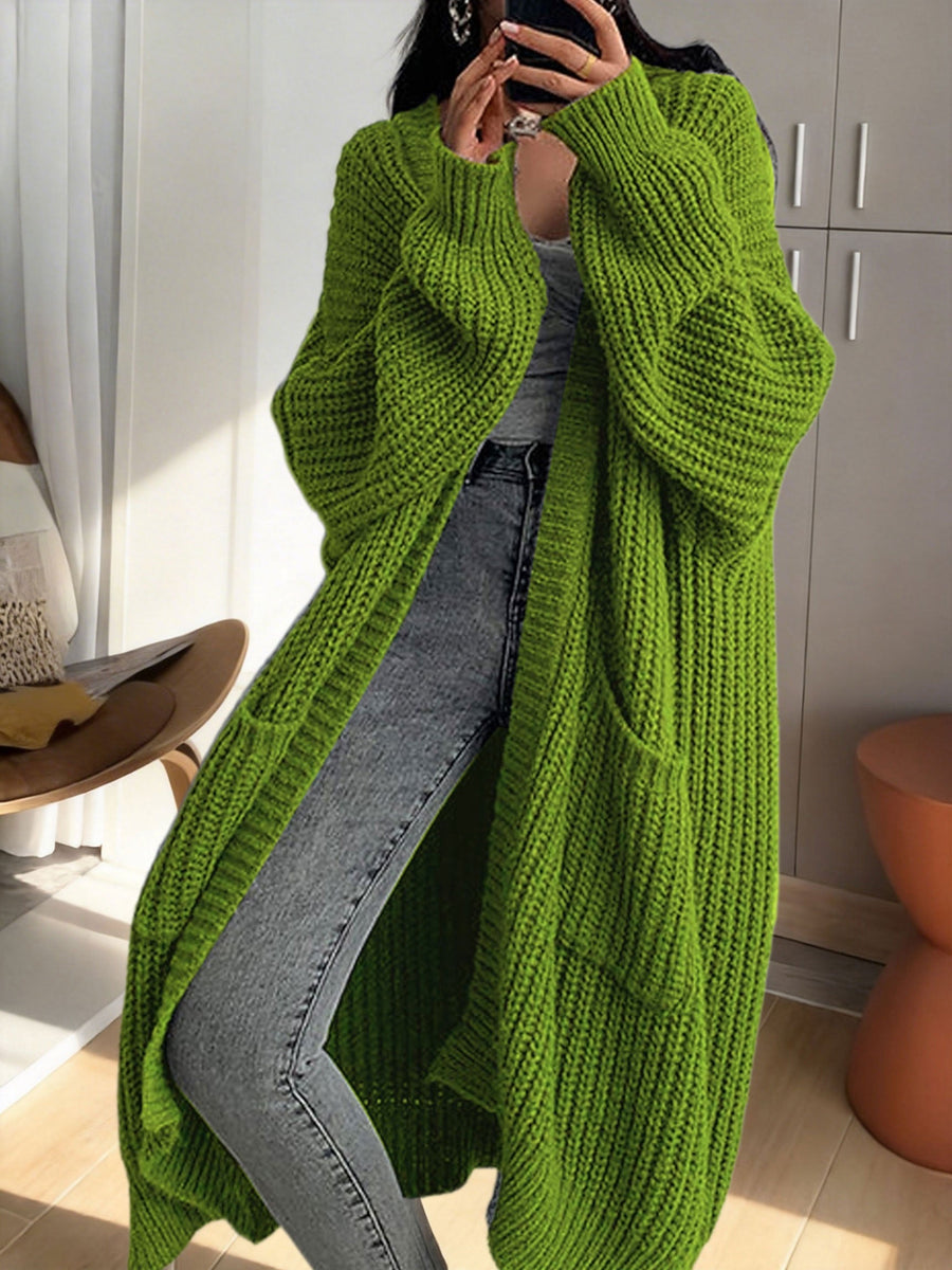 Noelle | Women's Winter Cardigan – Oversized Longline Duster with Pockets view 1