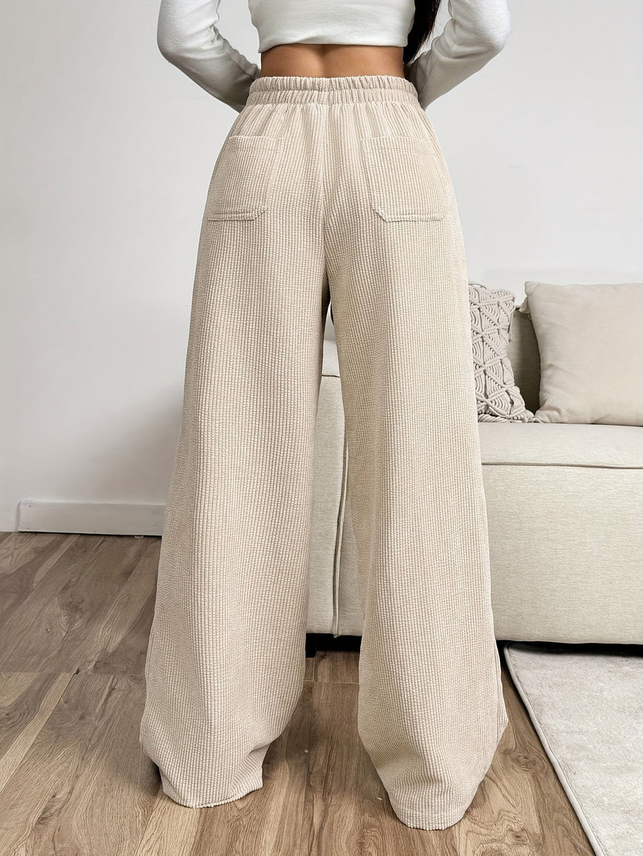 Marion | Women's Wide Leg Trousers – Relaxed Flowy Pants view 3