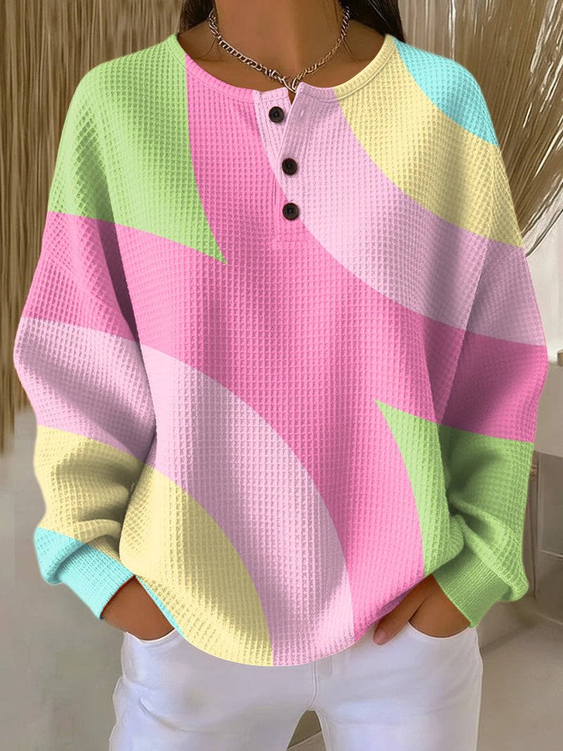 Vera | Crew Neck Ribbed Knit Sweater for Women