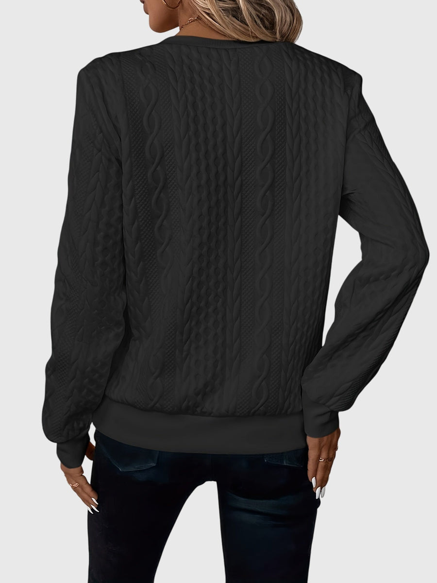 Casimira | Cable Knit Quarter-Zip Sweater view 14