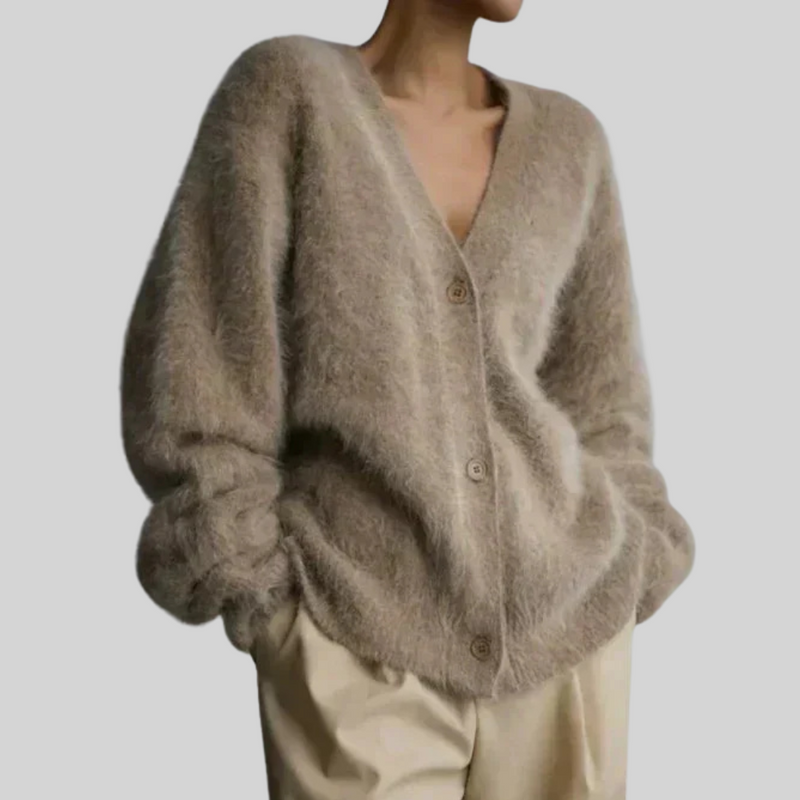 Bess | Women's Winter Cardigan – Oversized Fuzzy