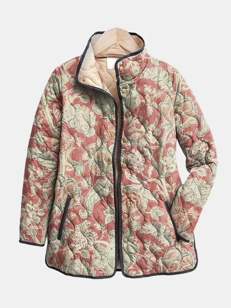 Tabitha | Vintage Floral Casual Quilted Jacket