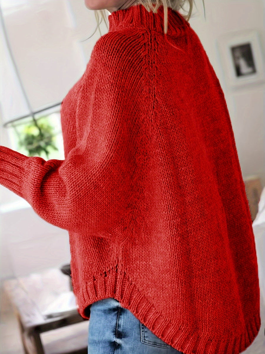 Gwendolyn | Women's Turtleneck Sweater – Cable Knit High Neck Winter Pullover view 8