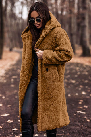 Tamsin | Women's Faux Fur Coat – Hooded Winter, Plus Size view 5
