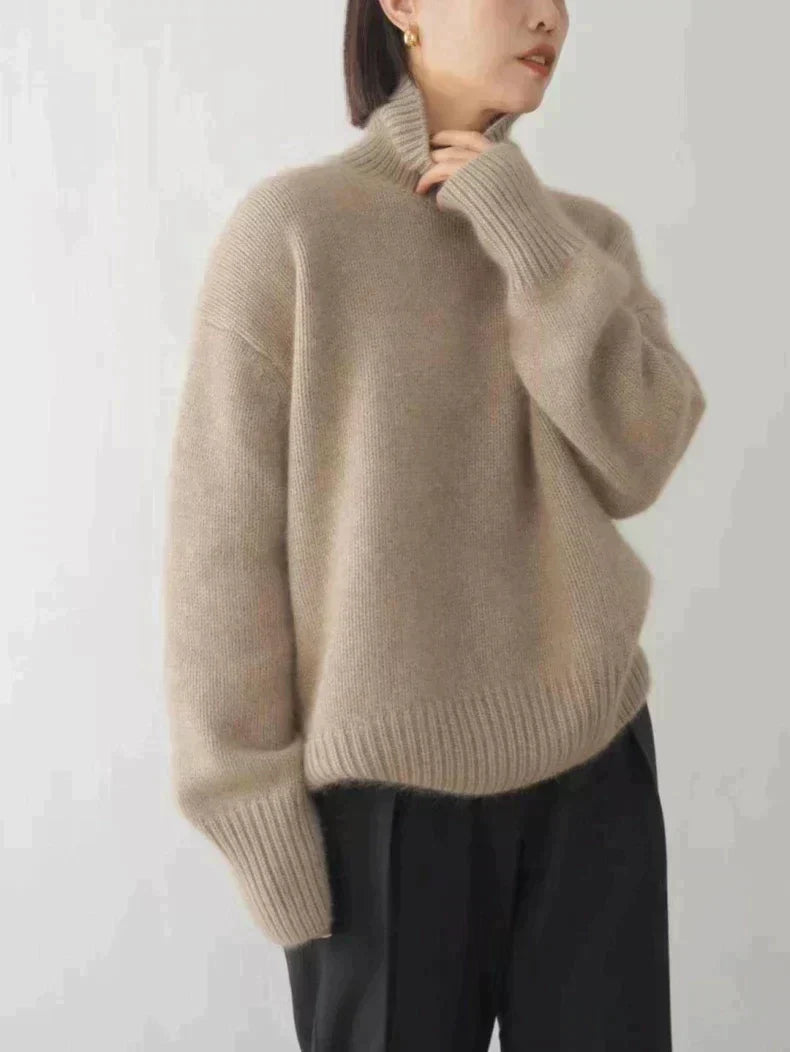 Freya | Roll Neck Cashmere Sweater for Women view 5