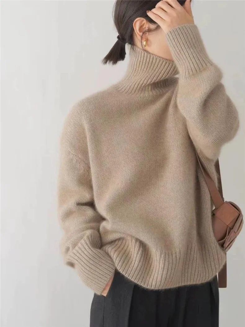 Freya | Roll Neck Cashmere Sweater for Women view 6