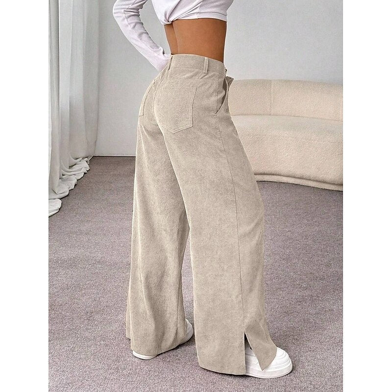 Rebecca | Women's High Waisted Wide Leg Pants – Flowy Dress Trousers view 2
