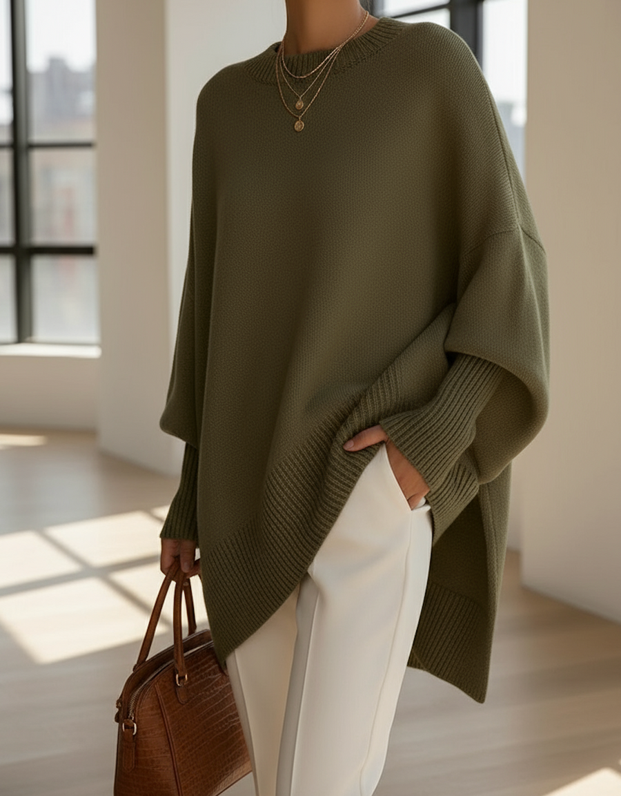 Celia | Women's Winter Sweater – Oversized Batwing view 10