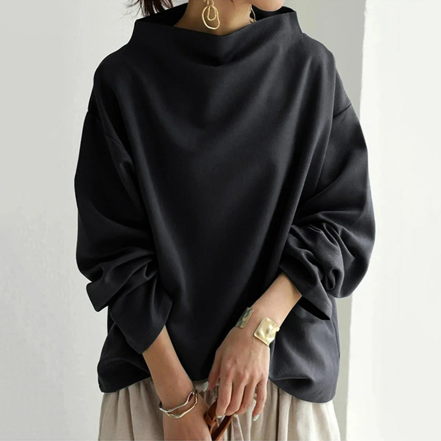 Isabel | Women's Winter Sweater – Oversized Mock Neck, S–3XL view 2
