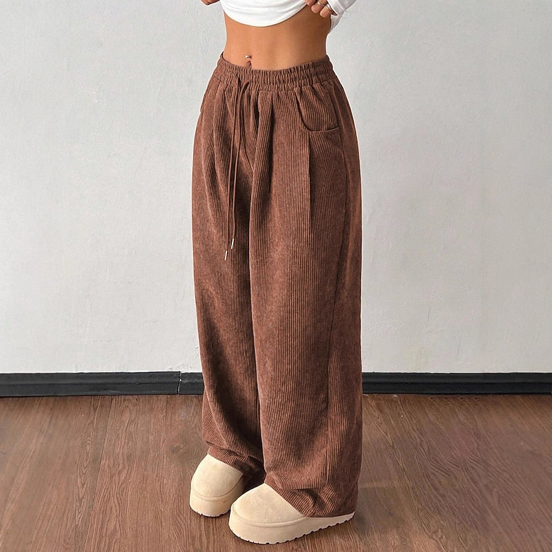 Georgina | Women's Wide Leg Pants – High Waisted Relaxed Palazzo Pants view 5