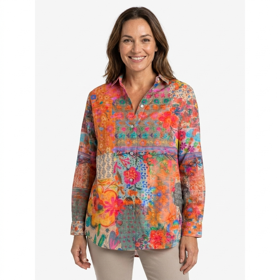 Beatrice | Plus Size Printed Blouse view 2