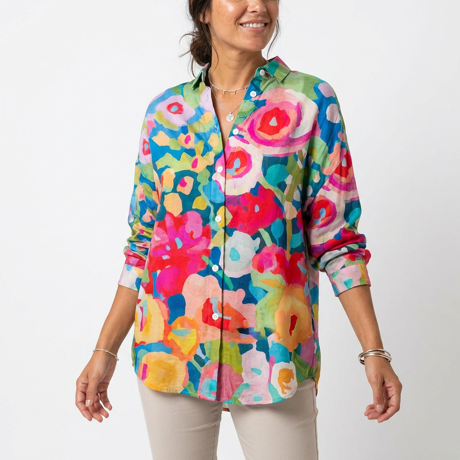 Beatrice | Plus Size Printed Blouse view 5