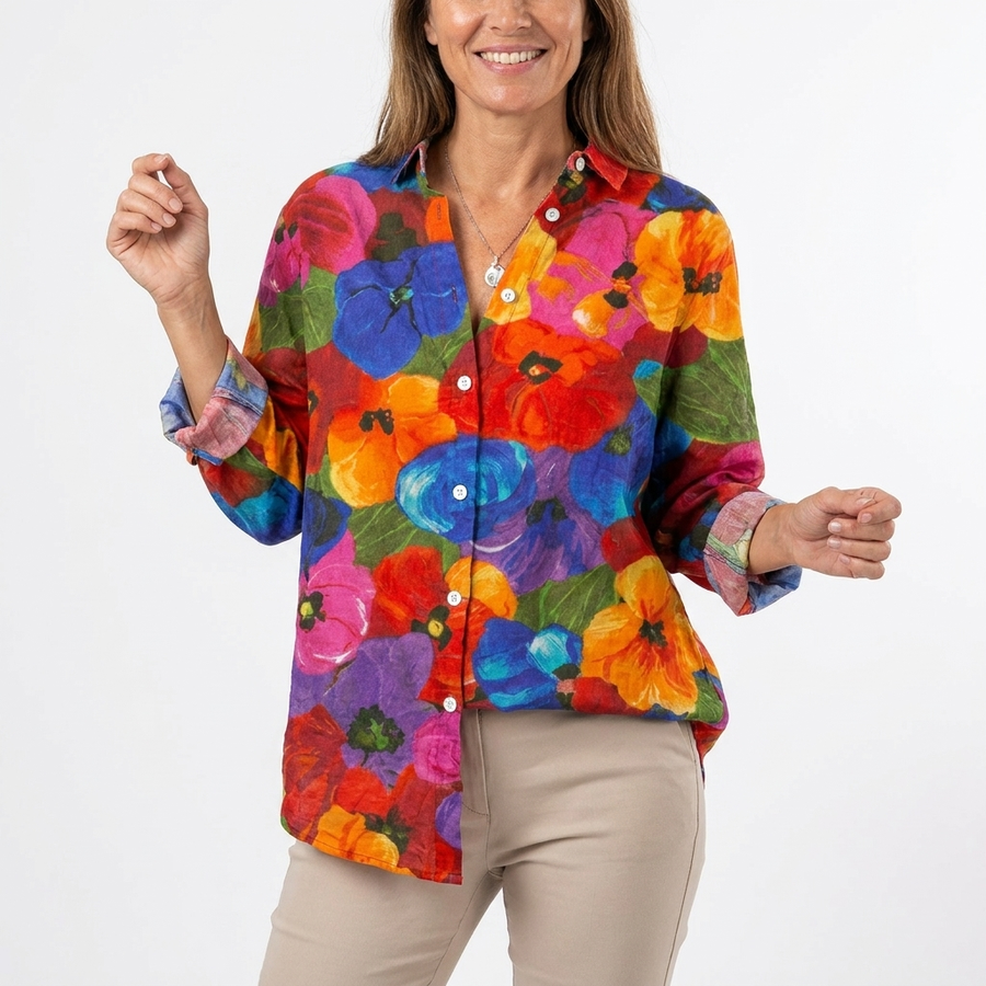 Beatrice | Plus Size Printed Blouse view 6