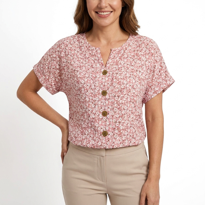 Soft Floral Print Blouse - Image 1