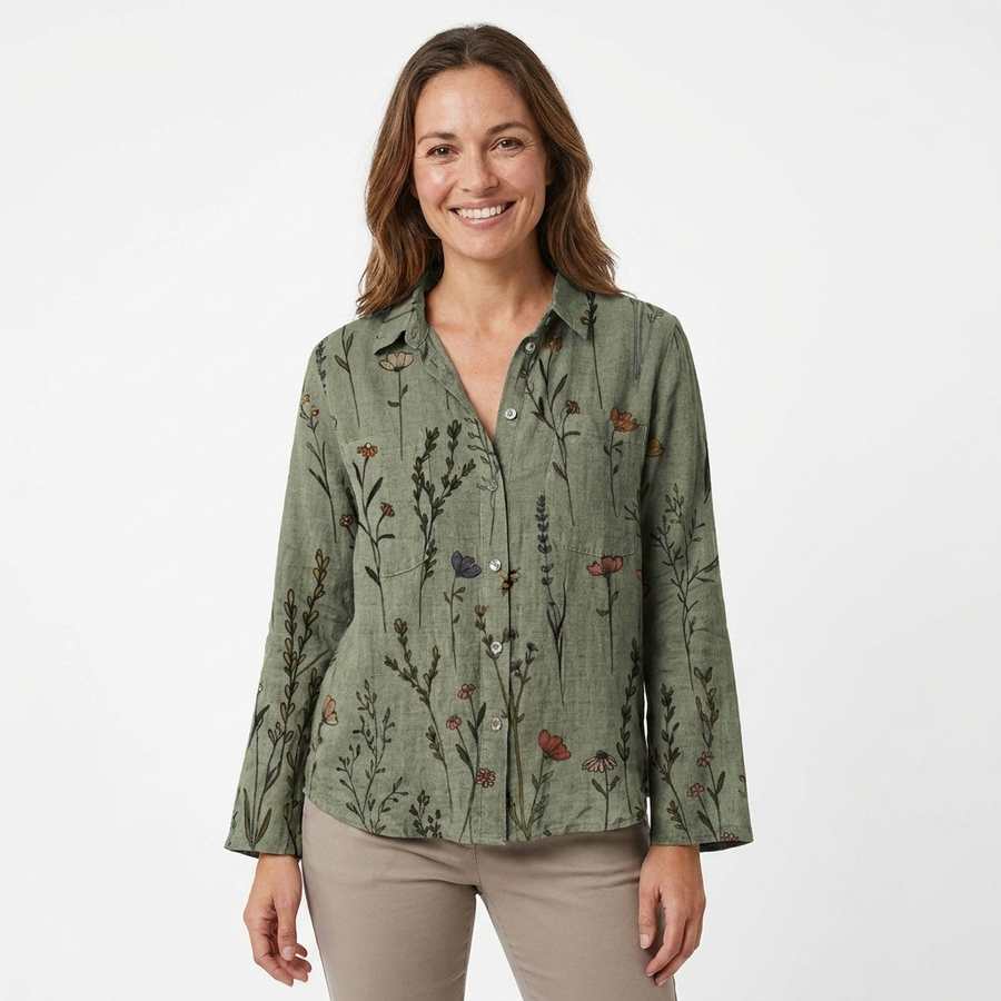 Delphine | Bohemian Print Blouse view 2