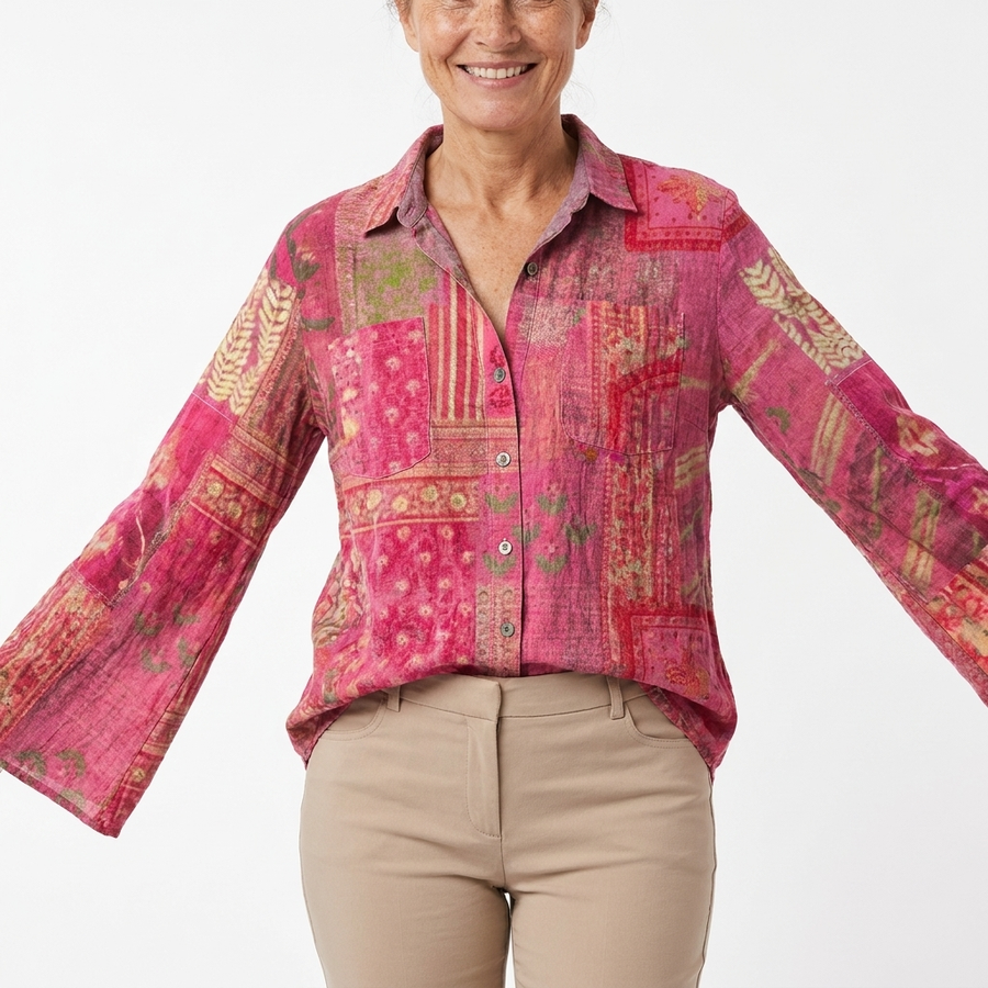 Delphine | Bohemian Print Blouse view 4