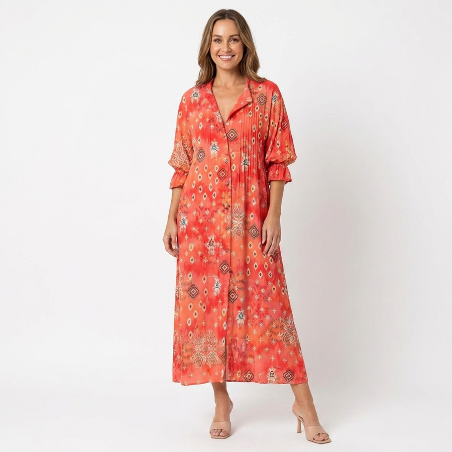 Nelly | Women's Lightweight Bohemian Maxi Dress | Elegant Flowing Summer Outfit view 4