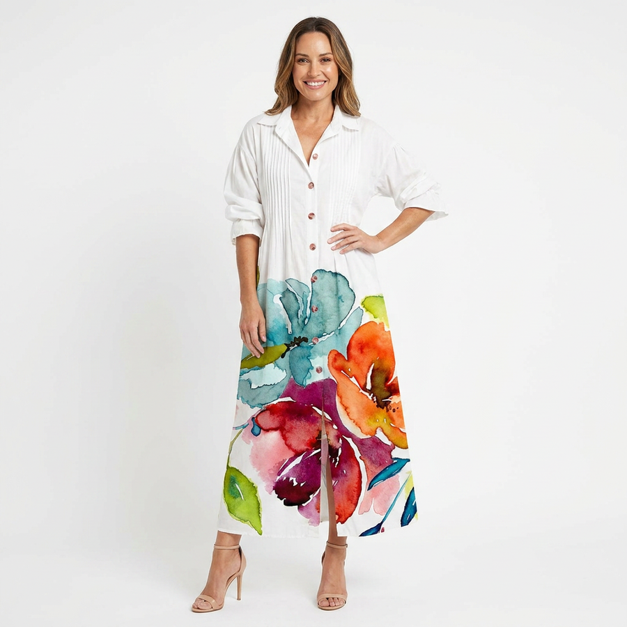 Nelly | Women's Lightweight Bohemian Maxi Dress | Elegant Flowing Summer Outfit view 6