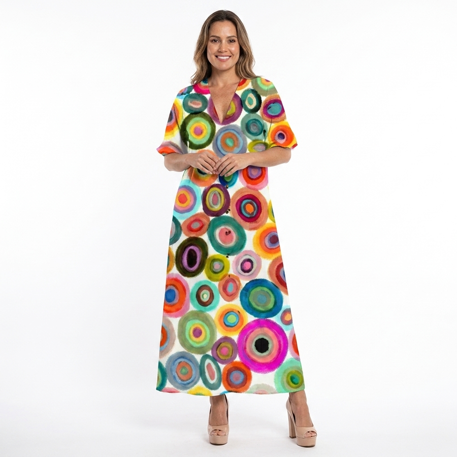 Nelly | Women's Lightweight Bohemian Maxi Dress | Elegant Flowing Summer Outfit view 7