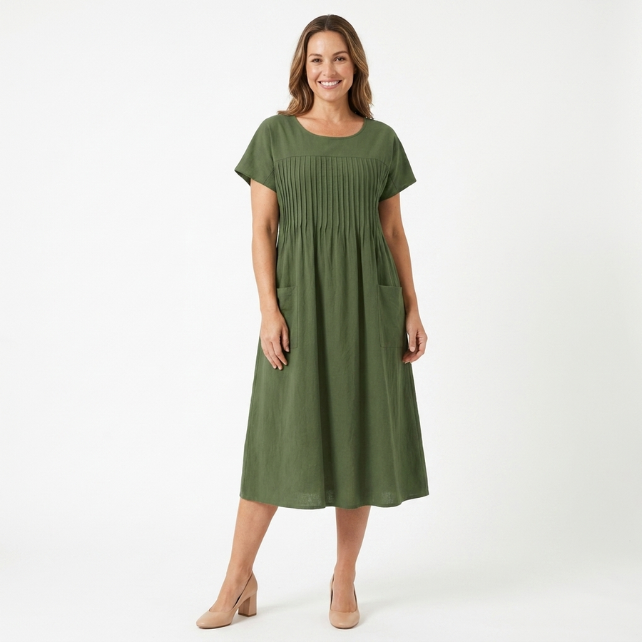 Soso | Women's Breathable Fabric Summer Dress | Relaxed Fit Casual Chic Day Dress view 2