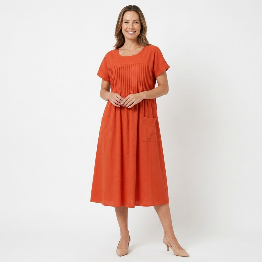 Soso | Women's Breathable Fabric Summer Dress | Relaxed Fit Casual Chic Day Dress view 3