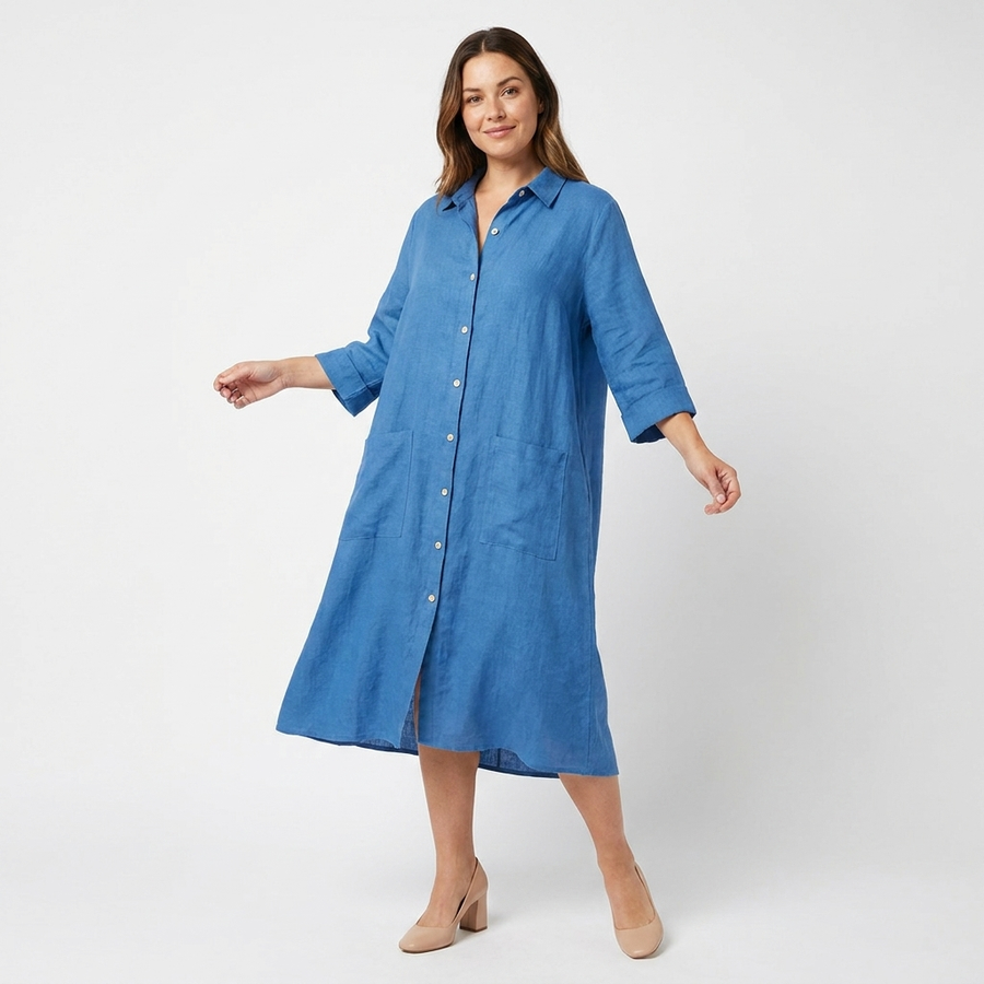 Florence | Boho Cotton Shirt Dress view 3