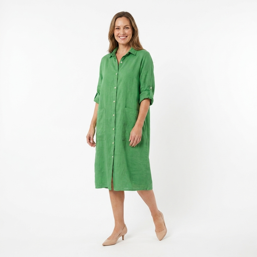 Florence | Boho Cotton Shirt Dress view 4