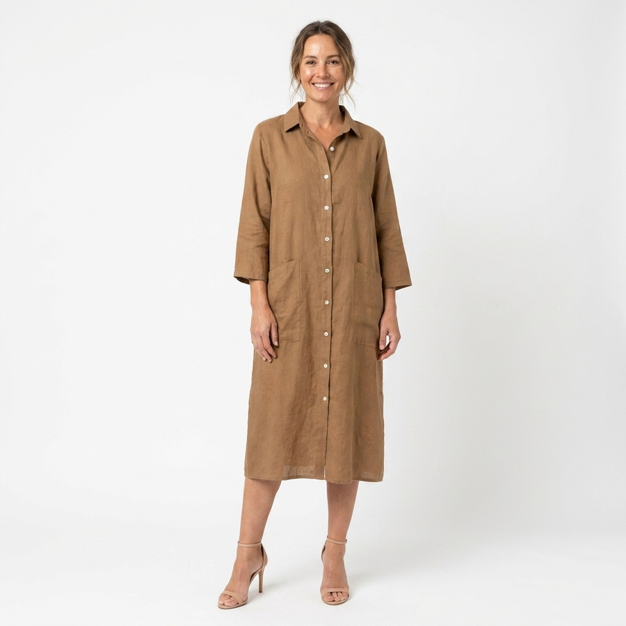Florence | Boho Cotton Shirt Dress view 7