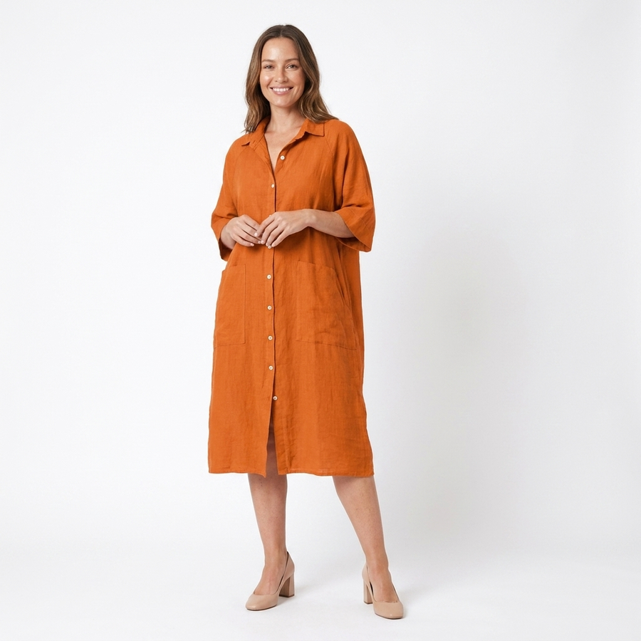 Florence | Boho Cotton Shirt Dress view 8