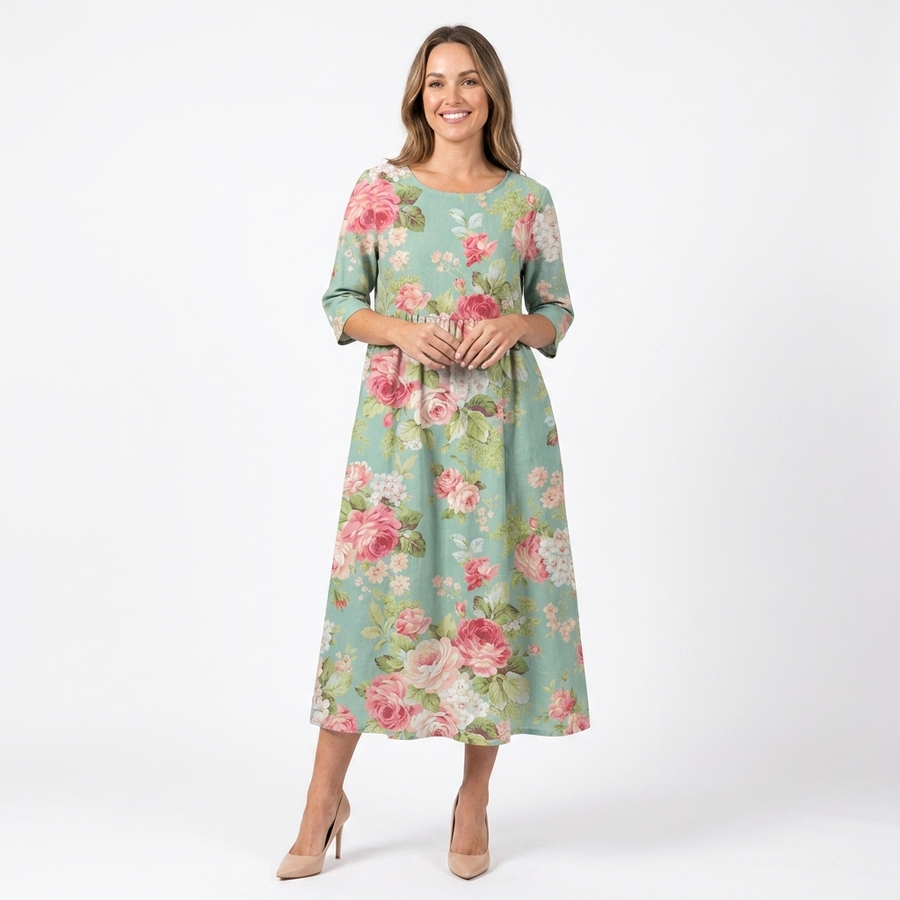 Isadora | Floral Relaxed Midi Dress view 2