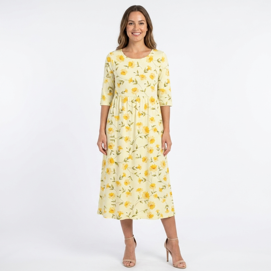 Isadora | Floral Relaxed Midi Dress view 7