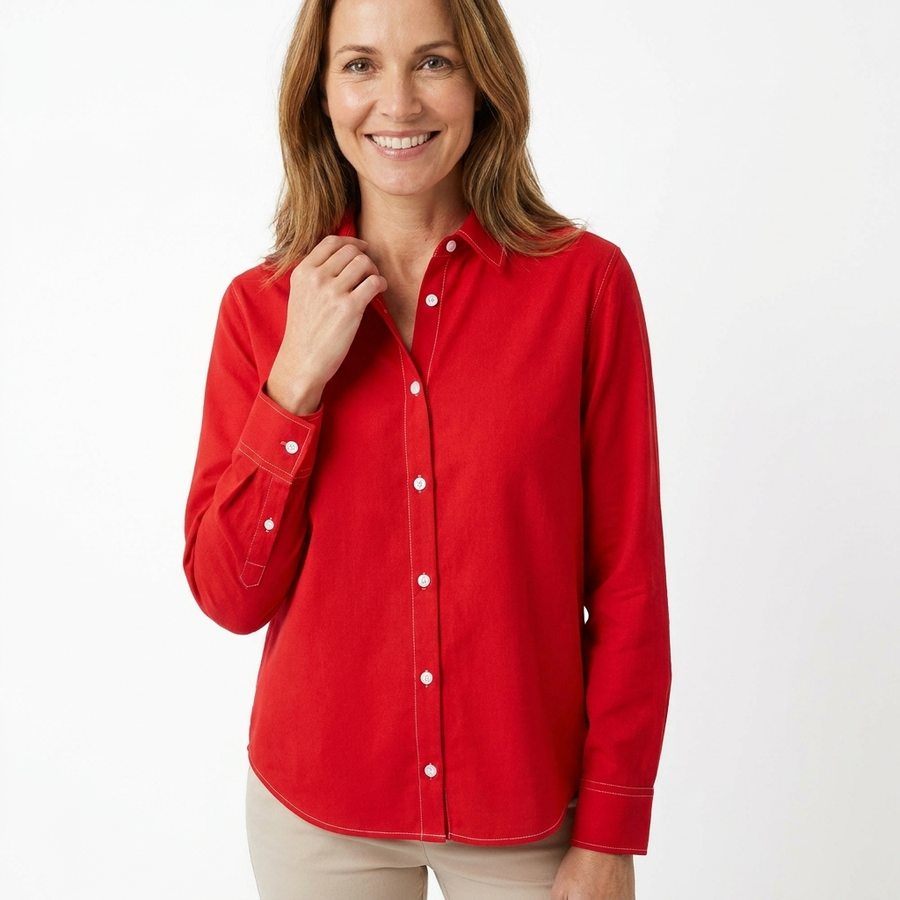 Josephine | Tailored Button-Down Blouse view 3