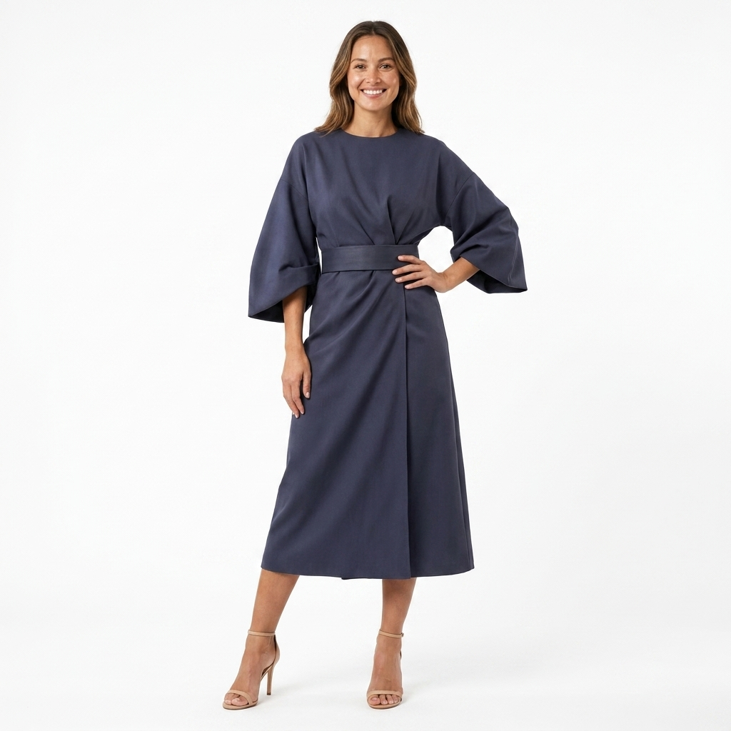Sanni | Women's Lightweight Fabric Summer Dress | Elegant Lantern Sleeve Design