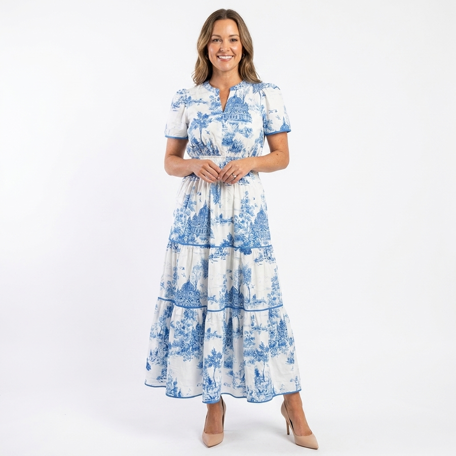 Ottilie | Toile Spring Maxi Gown view 2