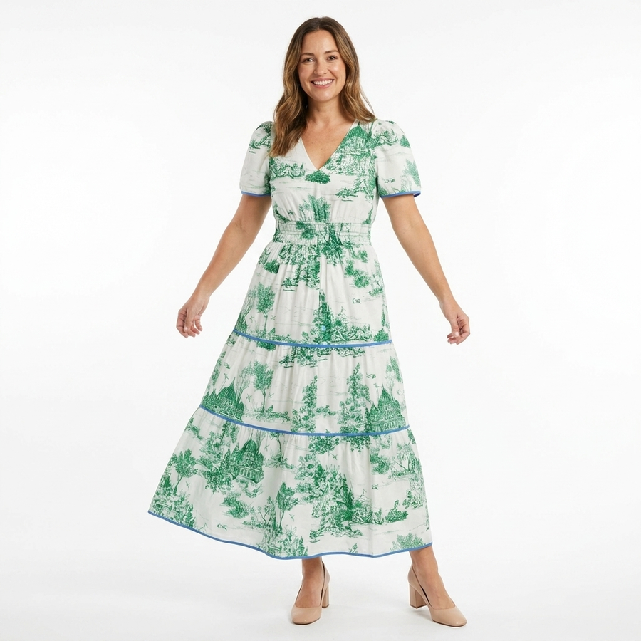 Ottilie | Toile Spring Maxi Gown view 3