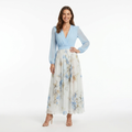 Women's Lightweight Floral Maxi Dress | Elegant V-Neck Summer Gown