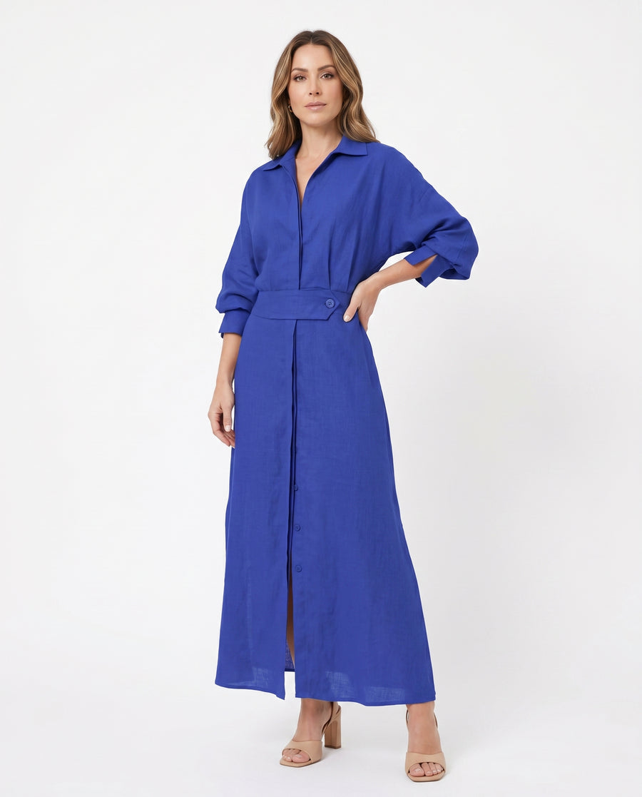 Women's Lightweight Maxi Dress | Elegant V-Neck Summer Gown | Flattering Comfortable Plus Size Available view 4