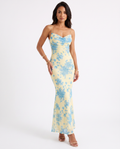 Women's Lightweight Floral Maxi Dress | Elegant Sleeveless Summer Gown