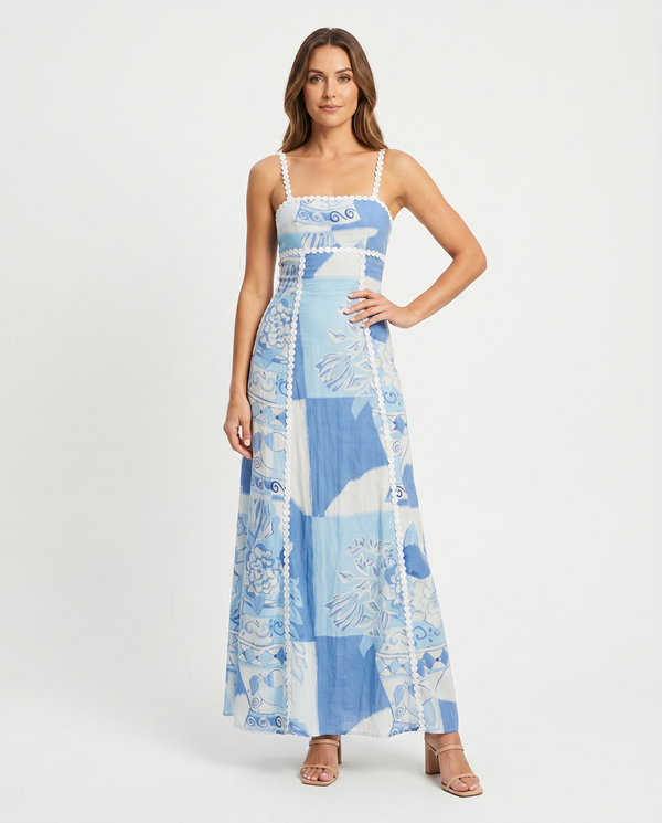 Women's Lightweight Maxi Dress | Elegant Bow-Back Summer Gown