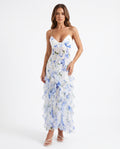 Women's Floral Lace Maxi Dress | Elegant Summer Wedding Guest Outfit