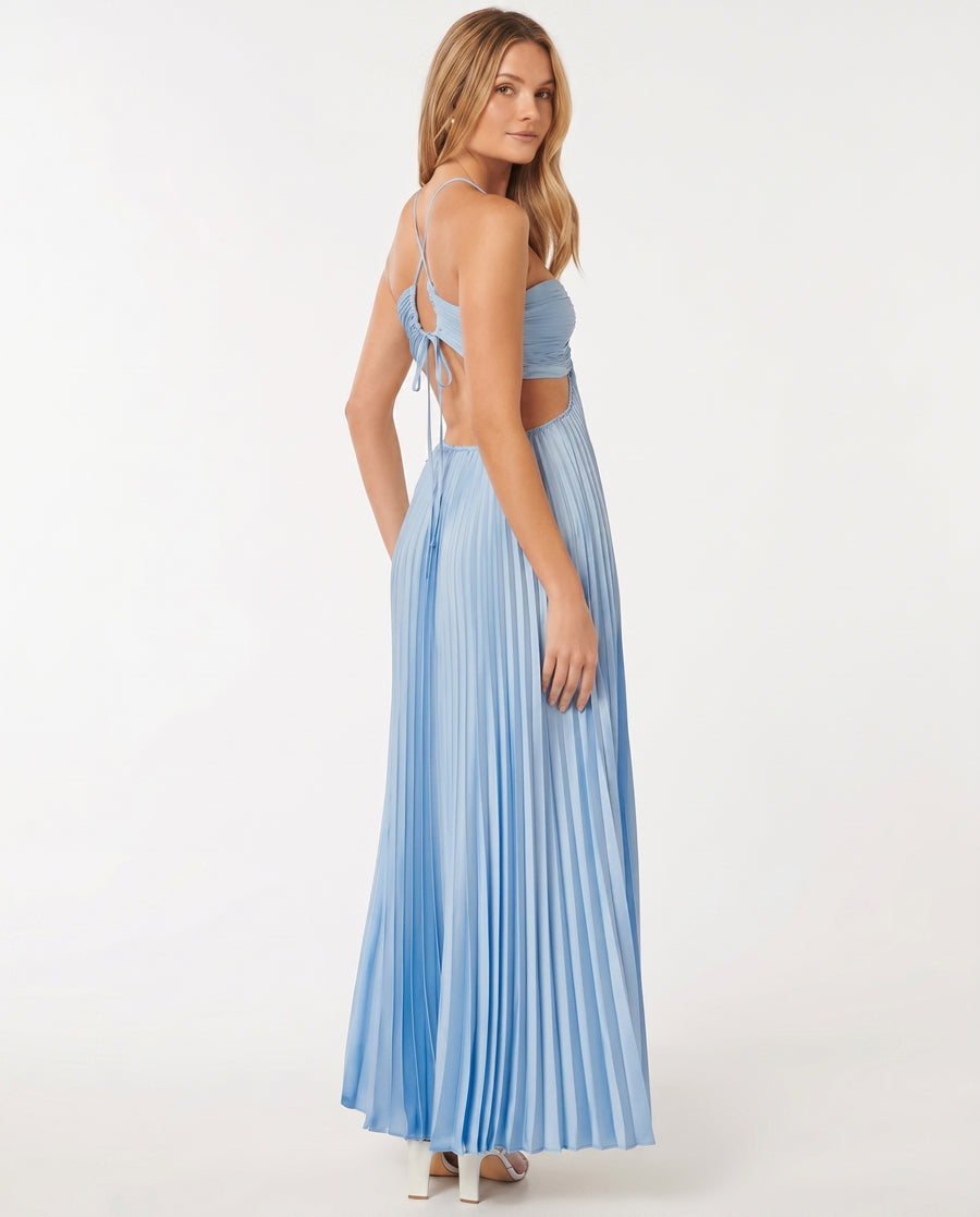 Women's Lightweight Flowing Maxi Dress | Elegant Halter Neck Summer Gown view 2