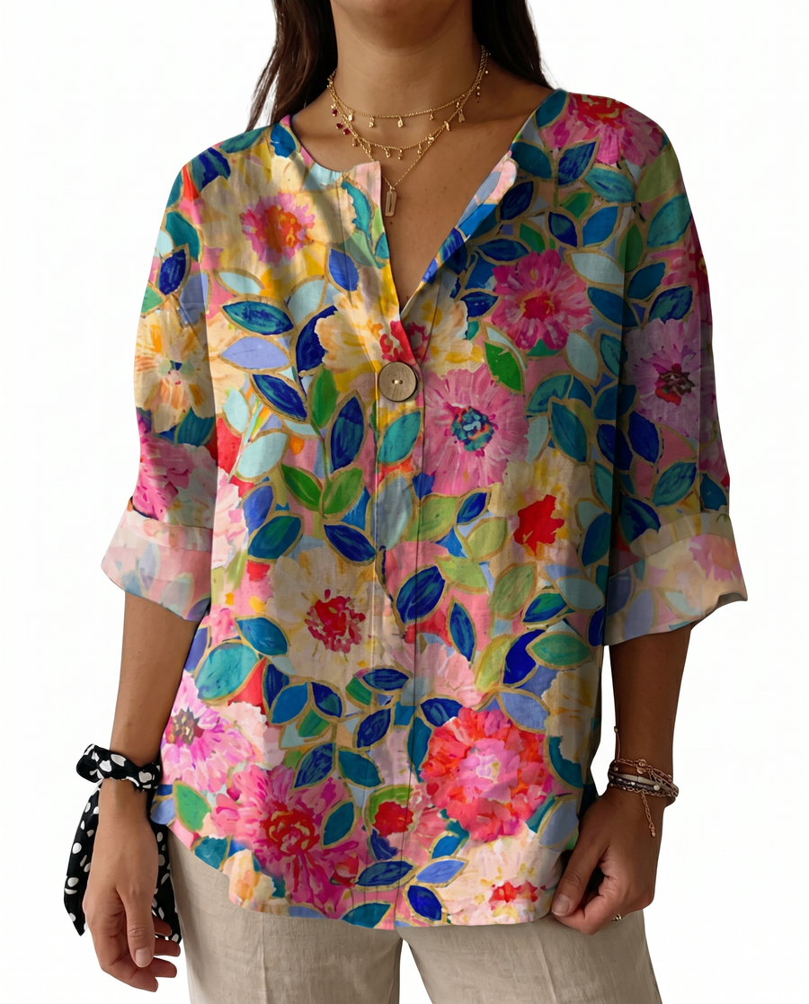 Halcyon | Floral Print Blouse view 2