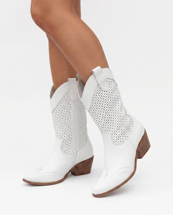 Zion | Women's Stylish Leather Cowboy Boots | Comfortable Orthopedic Western Footwear