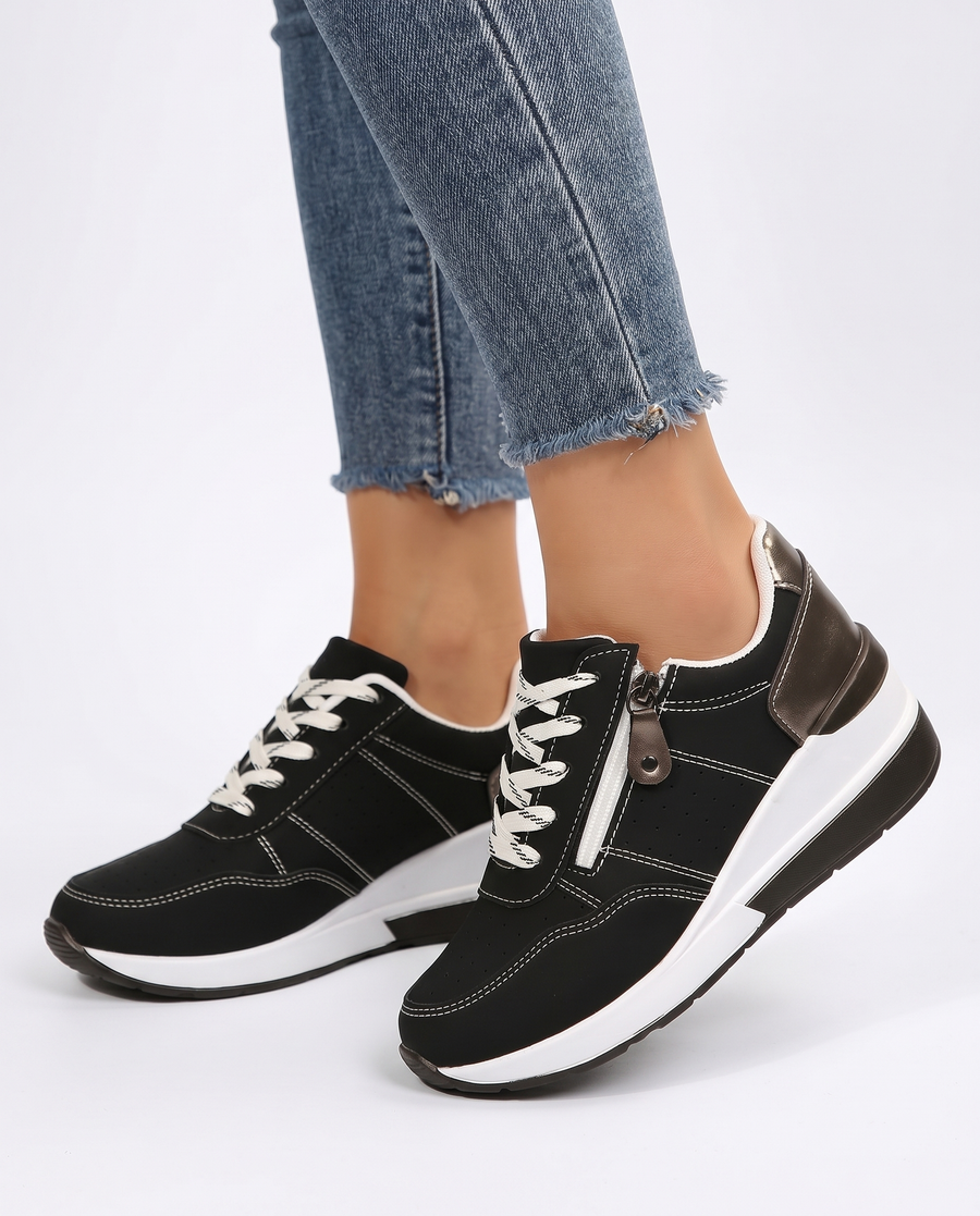 Zulu | Women's Breathable Orthopedic Sneakers | Comfortable Low-Cut Lace-Up Walking Shoes view 2